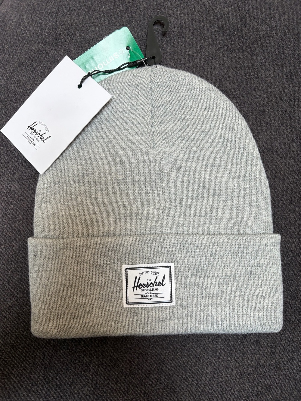 Herschel Supply Company Light Gray Ribbed Cuff Beanie